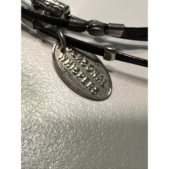 4 - Seasonal Whispers Bracelets Black W/ Rhinestones - Picture 3 of 4